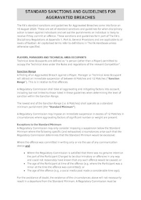 Standard Sanctions and Guidelines for Aggravated Breaches