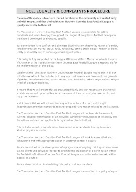 Equality & Complaints Procedure